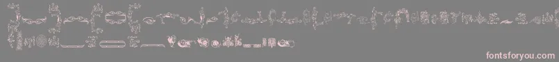 Ornamentamonumenta-Schriftart – Rosa Schriften auf grauem Hintergrund