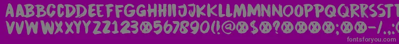 DkCinnabarBrush Font – Gray Fonts on Purple Background