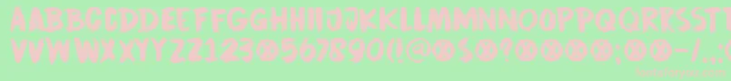 DkCinnabarBrush Font – Pink Fonts on Green Background