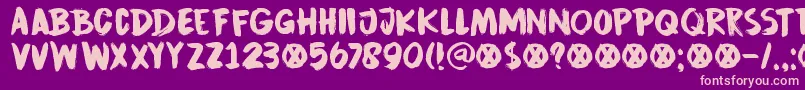 DkCinnabarBrush Font – Pink Fonts on Purple Background
