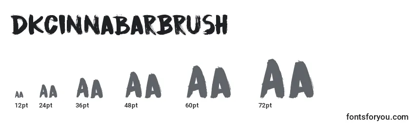 Размеры шрифта DkCinnabarBrush