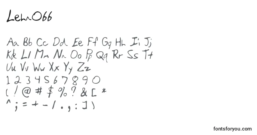 Schriftart Lehn066 – Alphabet, Zahlen, spezielle Symbole