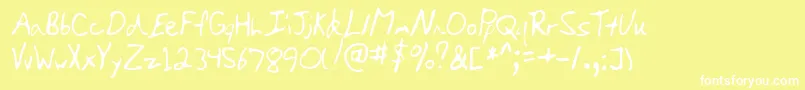 Lehn066 Font – White Fonts on Yellow Background