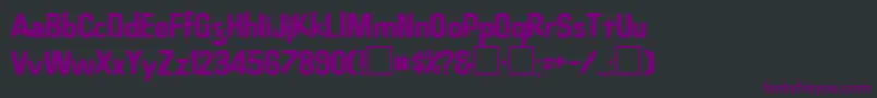 Czcionka OregonRegular – fioletowe czcionki na czarnym tle