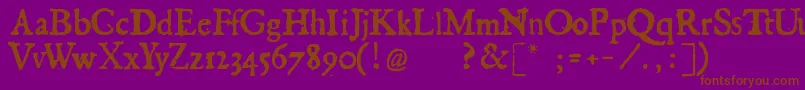 Georgregular Font – Brown Fonts on Purple Background