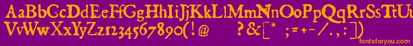 Georgregular Font – Orange Fonts on Purple Background