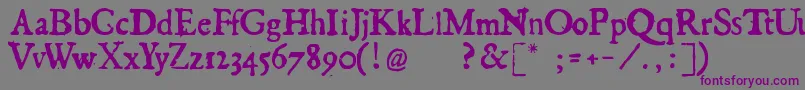 Шрифт Georgregular – фиолетовые шрифты на сером фоне