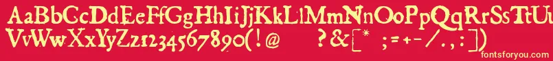 Georgregular Font – Yellow Fonts on Red Background