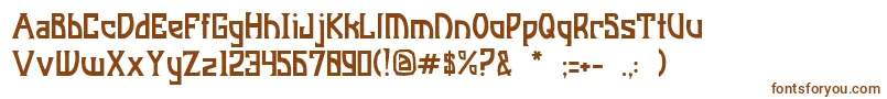 JiManhattan-fontti – ruskeat fontit valkoisella taustalla