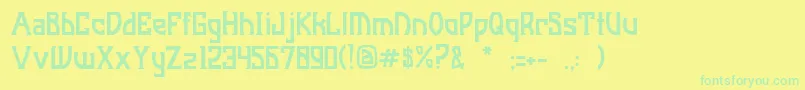 Więcej informacji o czcionce JiManhattan Czcionka JiManhattan – zielone czcionki na żółtym tle