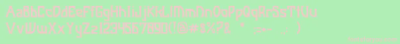 JiManhattan Font – Pink Fonts on Green Background