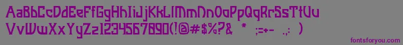 JiManhattan Font – Purple Fonts on Gray Background
