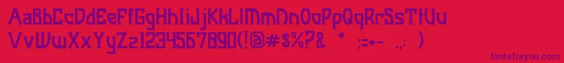JiManhattan Font – Purple Fonts on Red Background