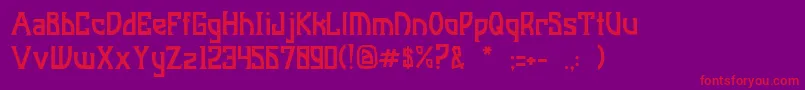 JiManhattan Font – Red Fonts on Purple Background