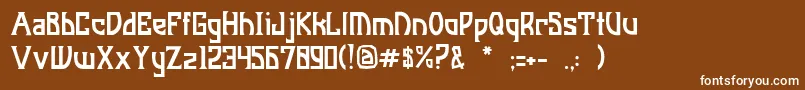 JiManhattan Font – White Fonts on Brown Background