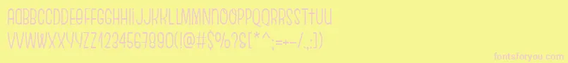 EscalopeSoft-Schriftart – Rosa Schriften auf gelbem Hintergrund