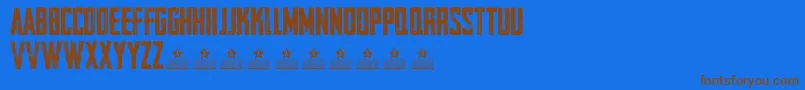AwakenningPersonalUse Font – Brown Fonts on Blue Background