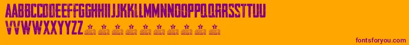 AwakenningPersonalUse Font – Purple Fonts on Orange Background