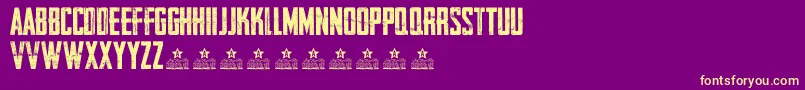 AwakenningPersonalUse Font – Yellow Fonts on Purple Background