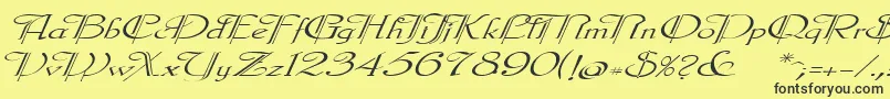 Galeclei Font – Black Fonts on Yellow Background