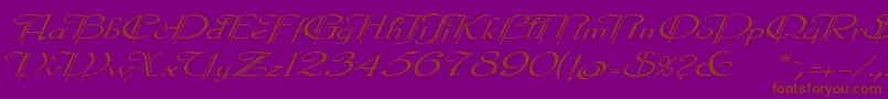 Galeclei Font – Brown Fonts on Purple Background