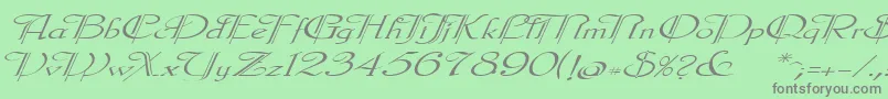 Galeclei Font – Gray Fonts on Green Background