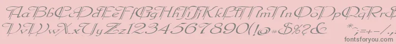 Galeclei Font – Gray Fonts on Pink Background