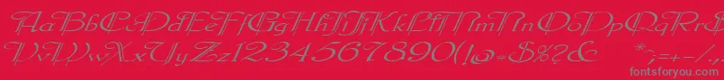 Galeclei Font – Gray Fonts on Red Background