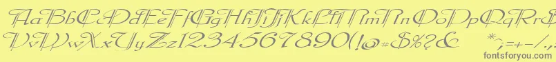 Galeclei Font – Gray Fonts on Yellow Background