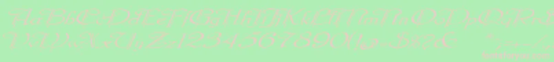 Galeclei Font – Pink Fonts on Green Background