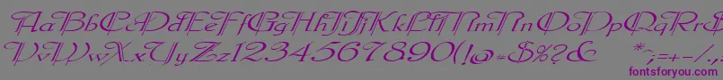 Galeclei Font – Purple Fonts on Gray Background