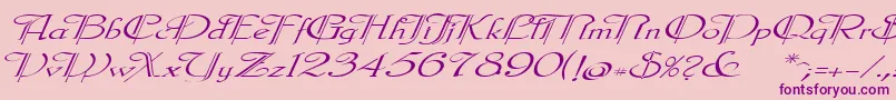 Galeclei Font – Purple Fonts on Pink Background