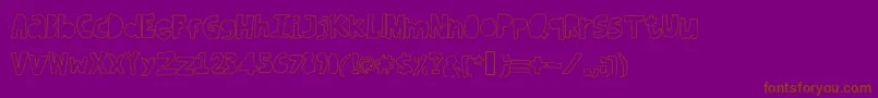 Dufusdoodle Font – Brown Fonts on Purple Background