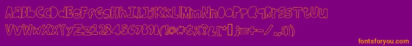 Dufusdoodle Font – Orange Fonts on Purple Background