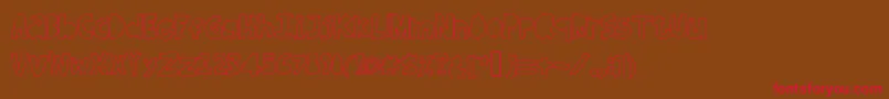 Dufusdoodle Font – Red Fonts on Brown Background