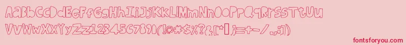 Dufusdoodle Font – Red Fonts on Pink Background