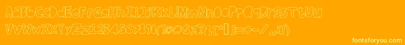 Dufusdoodle Font – Yellow Fonts on Orange Background