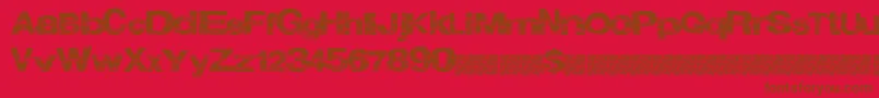 Oceantwelve Font – Brown Fonts on Red Background