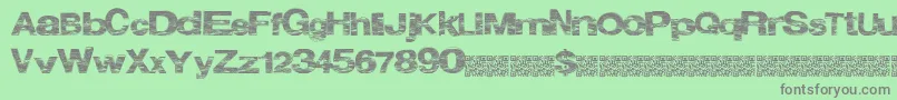 Oceantwelve Font – Gray Fonts on Green Background