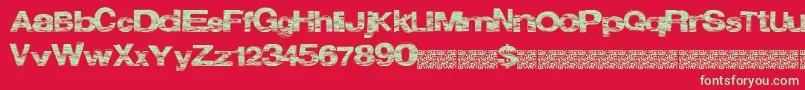 Oceantwelve Font – Green Fonts on Red Background