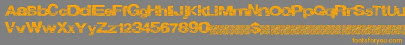 Oceantwelve Font – Orange Fonts on Gray Background