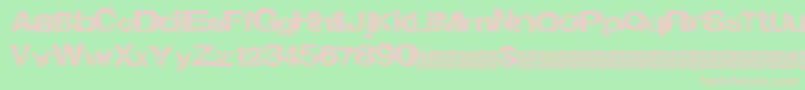 Oceantwelve Font – Pink Fonts on Green Background