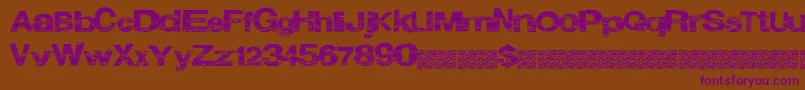 Oceantwelve-Schriftart – Violette Schriften auf braunem Hintergrund