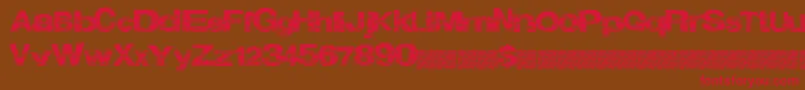 Oceantwelve Font – Red Fonts on Brown Background