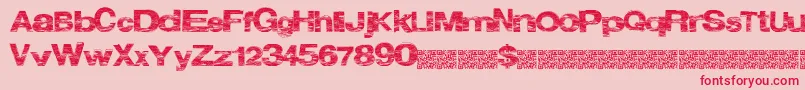 Oceantwelve Font – Red Fonts on Pink Background