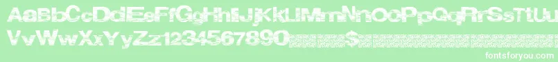 Oceantwelve Font – White Fonts on Green Background