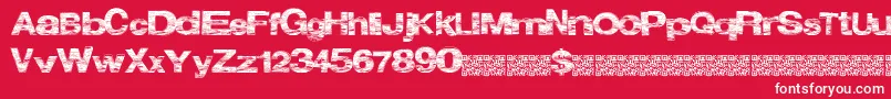 Oceantwelve Font – White Fonts on Red Background