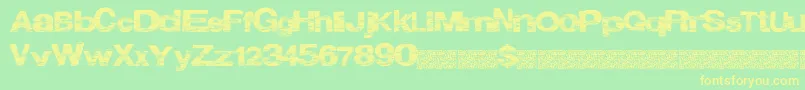 Oceantwelve Font – Yellow Fonts on Green Background