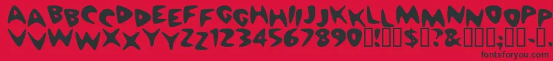 Police Cheap ffy – polices noires sur fond rouge