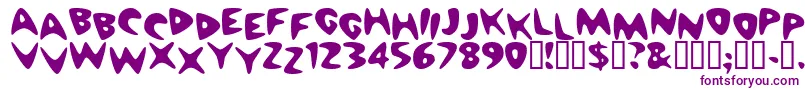 Fonte Cheap ffy – fontes roxas em um fundo branco